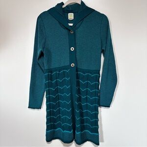 Title Nine Women's Delilah Merino Wool Blend Hooded Cardigan Sweater Size L